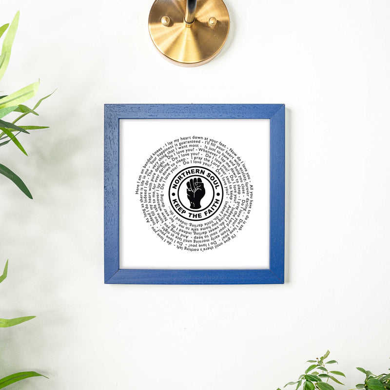 Northern Soul Keep The Faith Vinyl Record Styled Framed Print