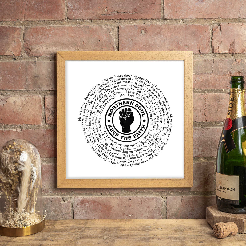 Northern Soul Keep The Faith Vinyl Record Styled Framed Print