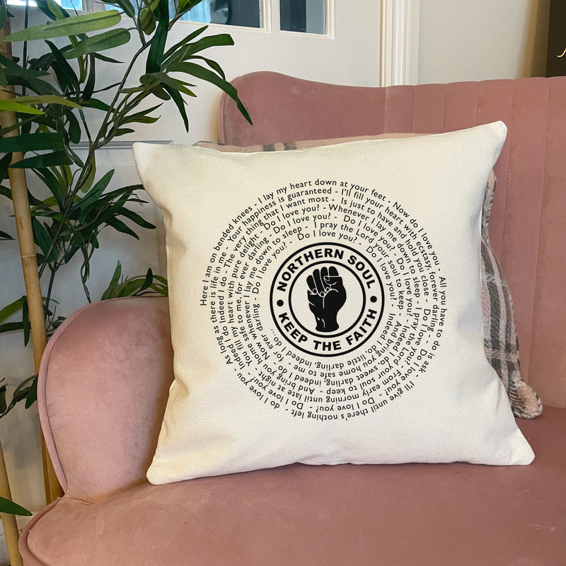 Personalised Northern Soul Lyrics Cushion – Custom Song Keepsake