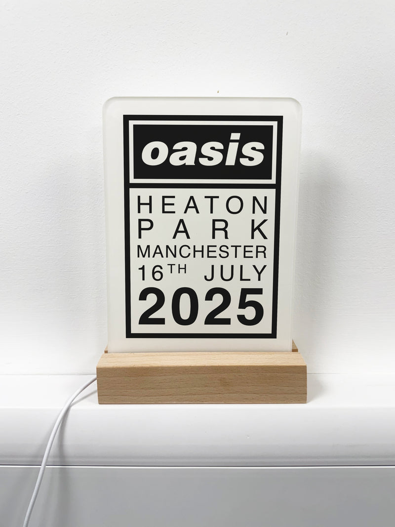 Personalised Oasis Gig LED Light – Custom Concert Sign – Music Fan Gift