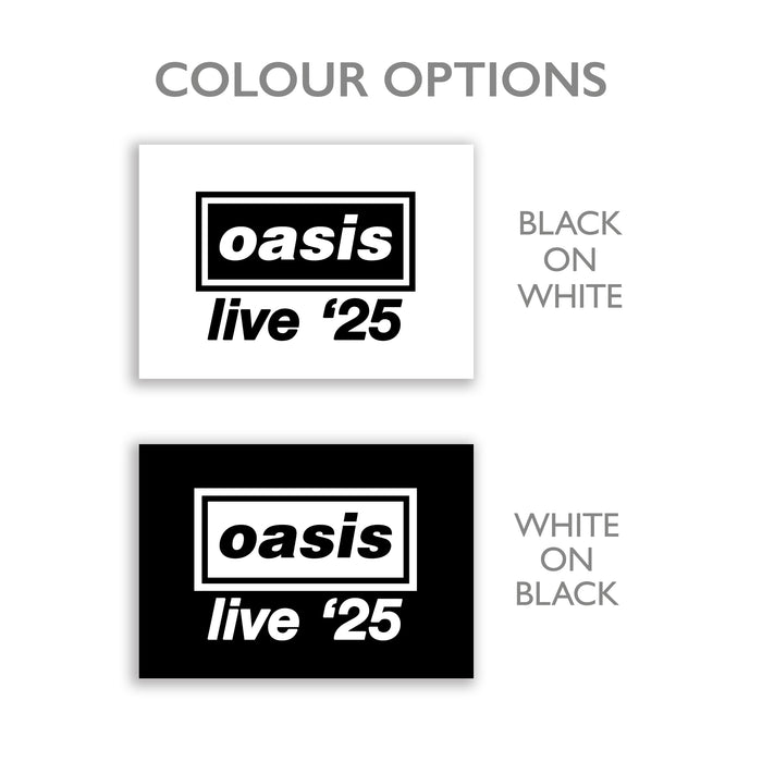 Oasis Live 25 Setlist Digital Print – Britpop Music Poster