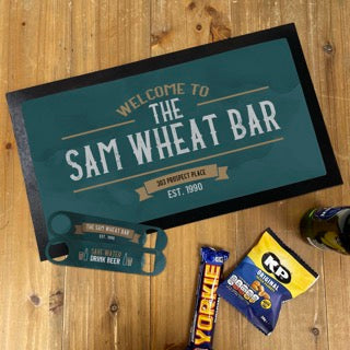 Personalised Vintage Pub Bar Set – Custom Home or Garden Pub Gift