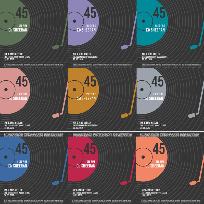 Gift For Birthday Or Wedding Anniversary - Personalised Song Lyrics Record Print - Typography Print For Him