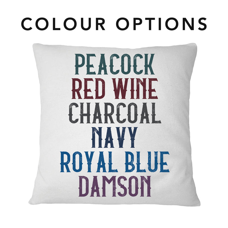 Custom Home Bar Throw Cushion – Personalised Home Bar Gift for Dad, Man Cave Decor, Father's Day Gift