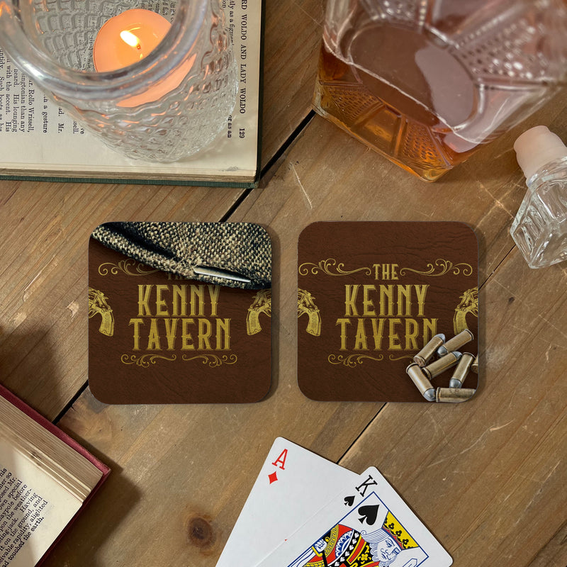 Personalised Peaky Blinders Style Bar Coasters – The Garrison Tavern – Set of 4