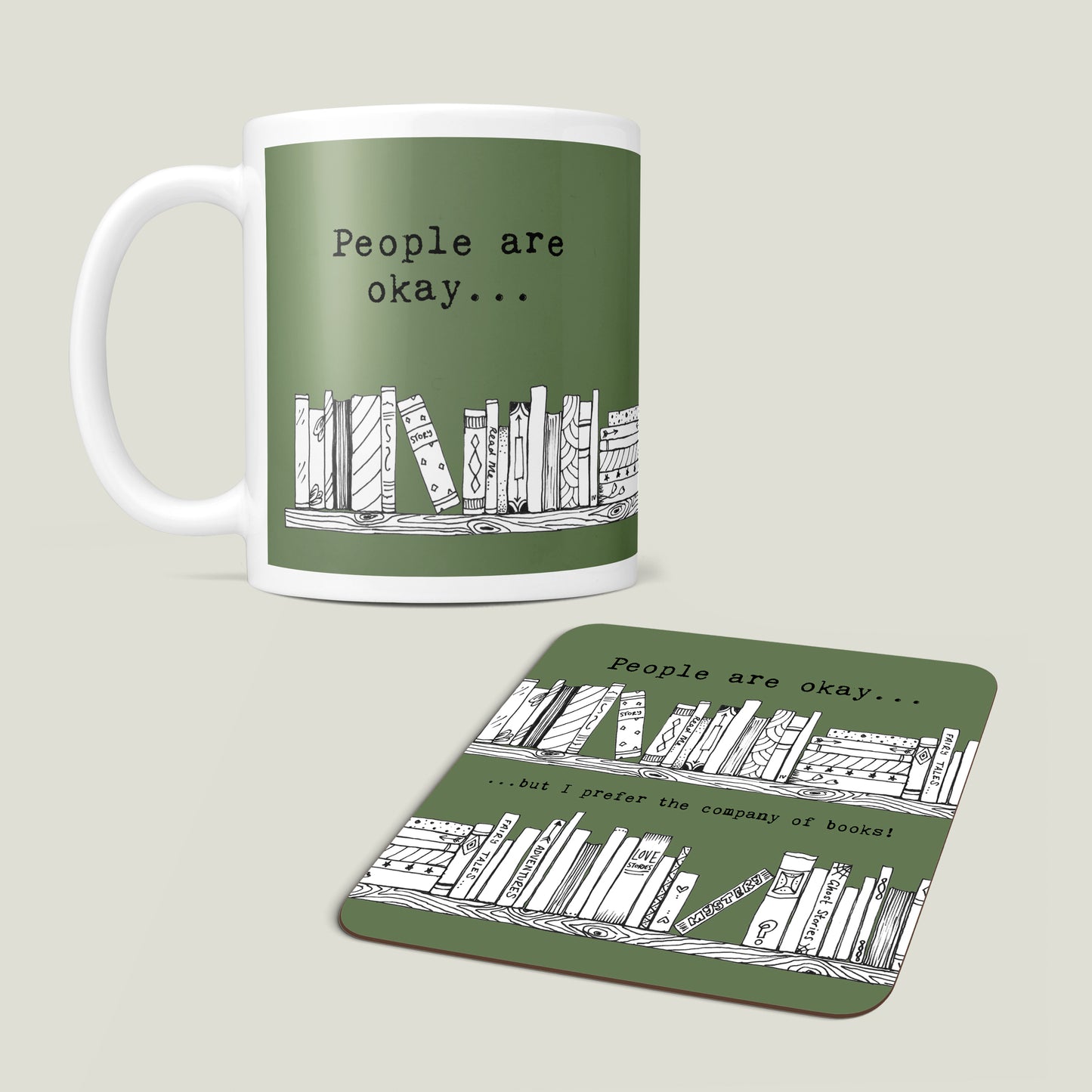 Reading Themed Mug - People Are Ok But I Prefer The Company Of Books
