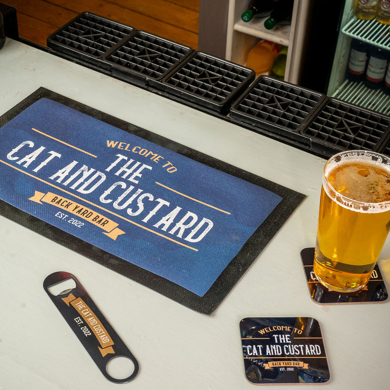 Personalised Vintage Pub Bar Set – Custom Home or Garden Pub Gift