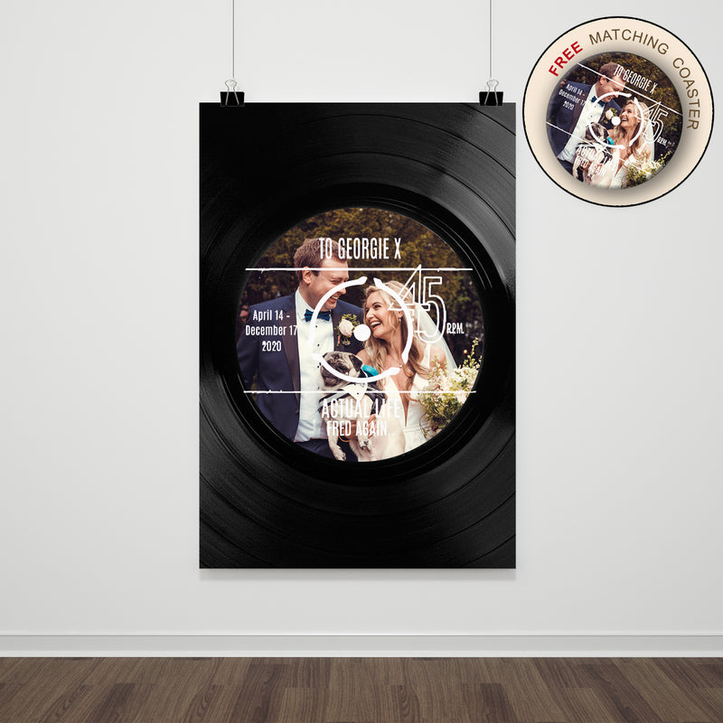 Personalised Vinyl Record Photo Print