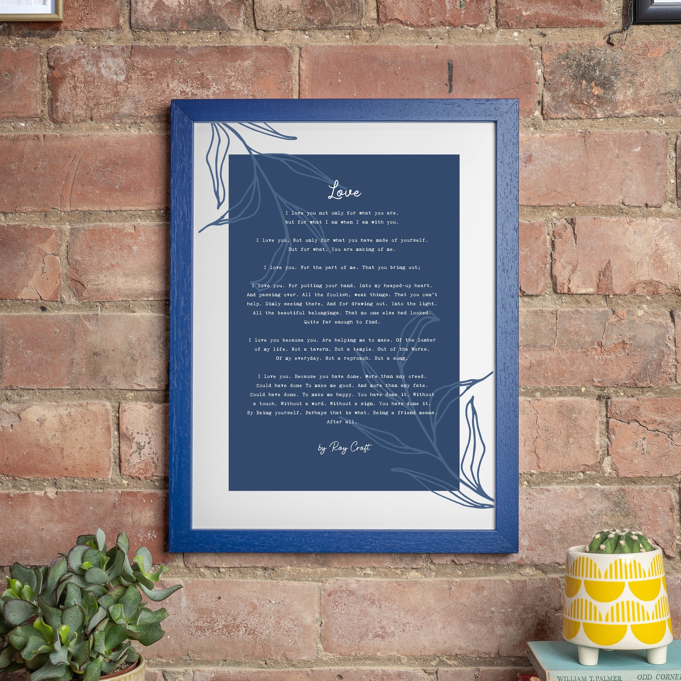 Personalised Poem Print | Custom Framed Poem Gift (UK) — Not Just A Print