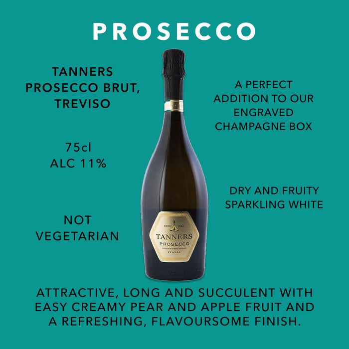 Prosecco Lovers Personalised Crate – Sparkling Gift Set with Engraved Flutes & Treats