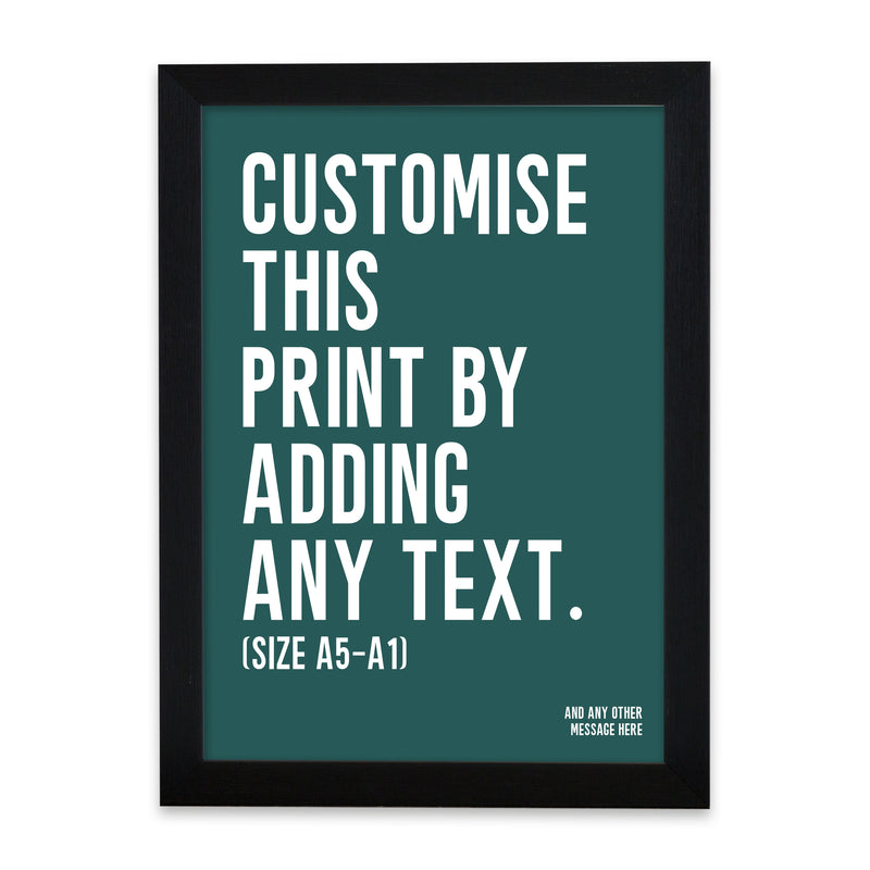 Personalised Single Line Song Lyric or Movie Quote Print – Minimalist Custom Wall Art Gift