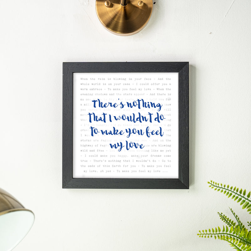 Our Song Lyrics Print – Personalised Couple Song Wall Art Gift