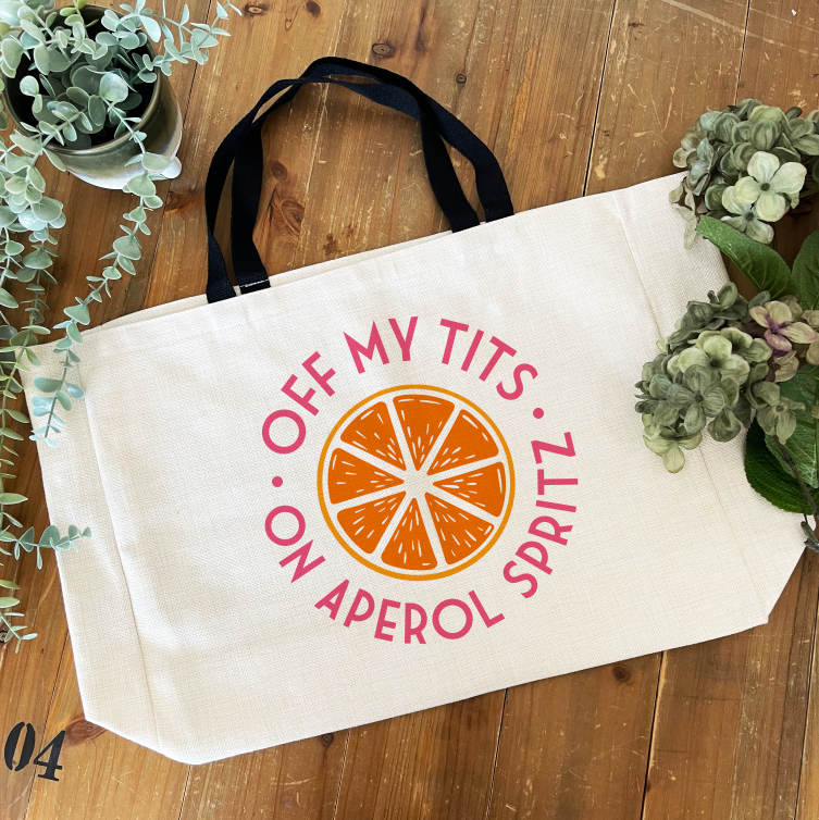 Aperol Spritz Beach Tote: Funny Summer Holiday Accessory for Cocktail Lovers