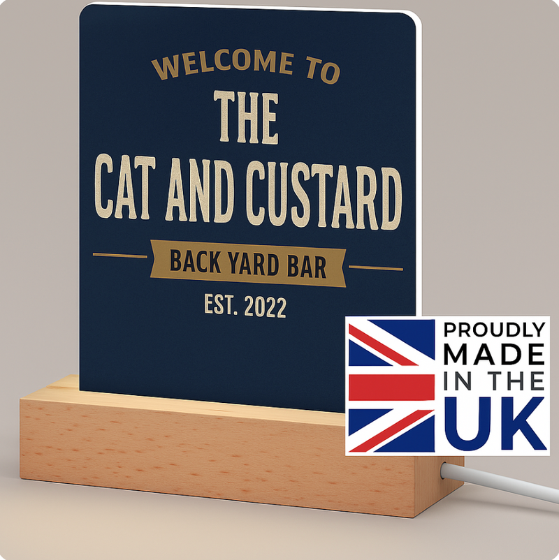 Personalised Vintage Pub Sign LED Light – Custom Bar Sign