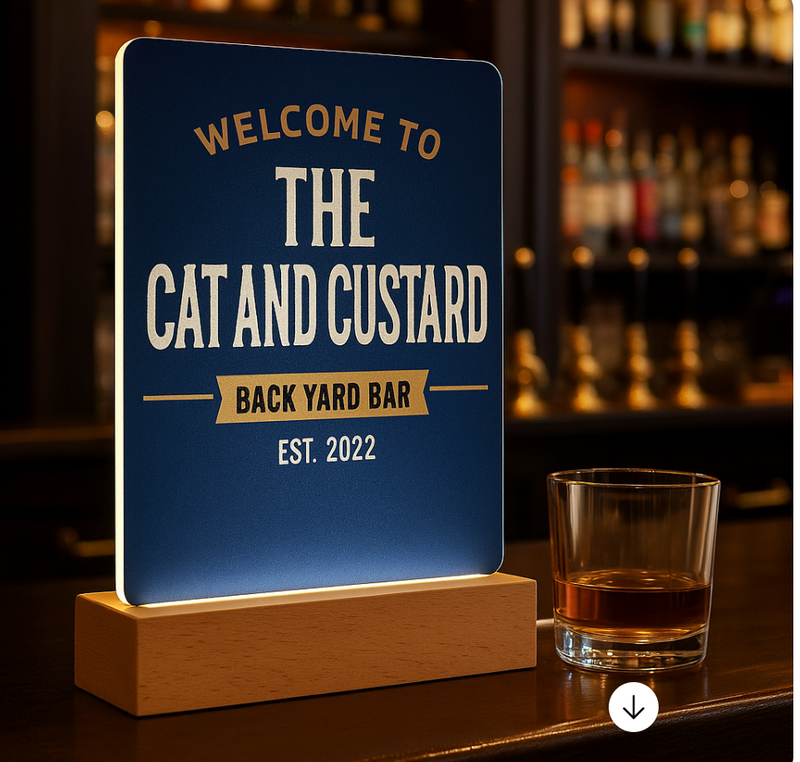 Personalised Vintage Pub Sign LED Light – Custom Bar Sign