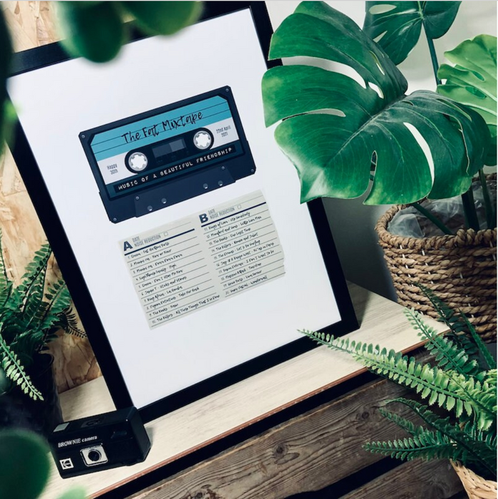 Mix Tape Cassette With Track List Or Set Personalised