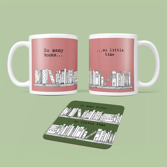 Book Themed Mug - So Many Books So Little Time