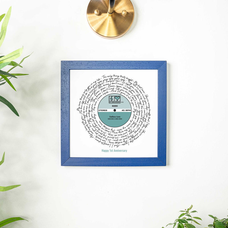 Song Lyrics Personalised Print Perfect Anniversary Gift