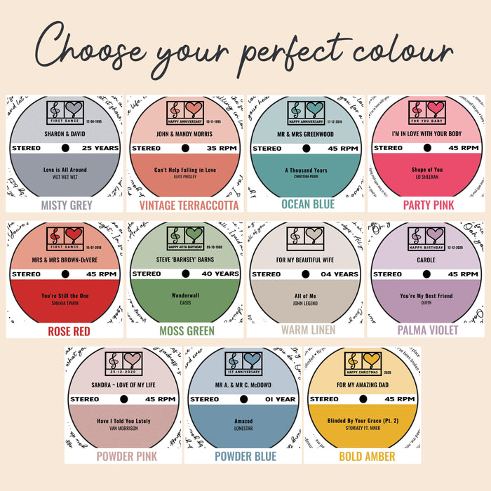 Song Lyrics Personalised Print Perfect Anniversary Gift