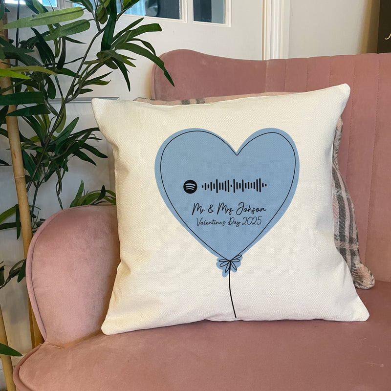 Personalised Spotify Code Heart Cushion – Custom Song Gift