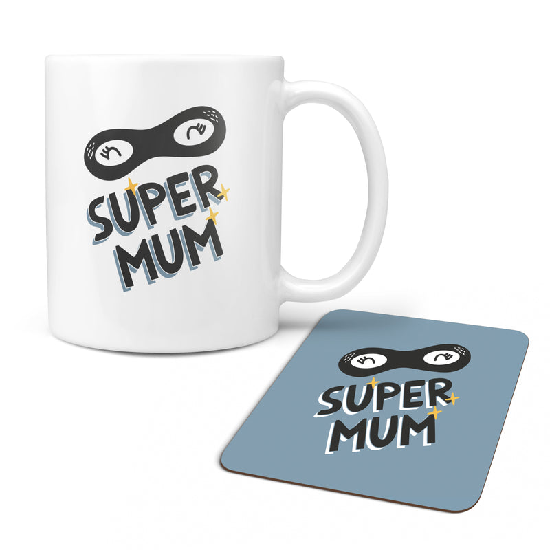 Super Hero Family Mug Set - Fun Mummy Daddy Baby Super Hero New Home Gift - Mama Papa Toddler Easter or Christmas Eve Present