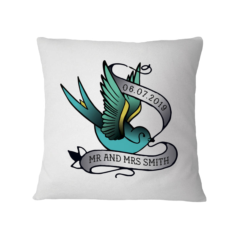 Tattoo Inpsired Homewares - Swallow True Love Tattoo Personalised - 2nd Wedding Anniversary Eternity Present