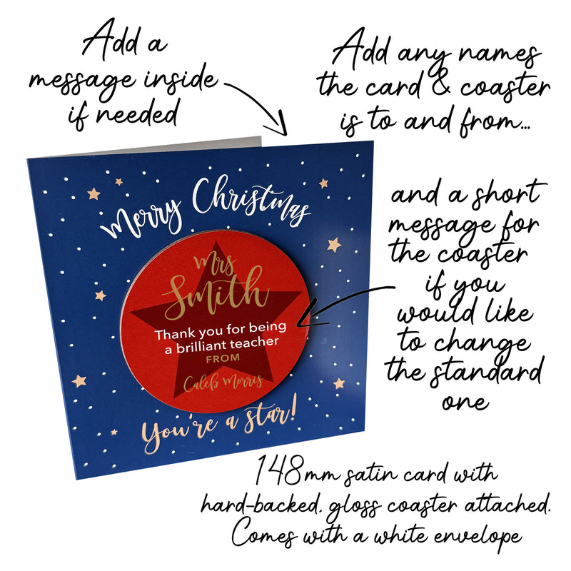 Personalised World's Best Science Teacher Mug & Coaster Gift Set