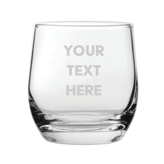 Engraved Glass Tumblers With a Your Own Message