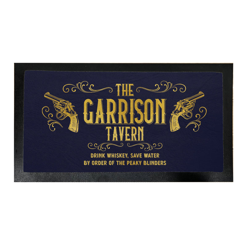 Personalised Peaky Blinders Style Bar Mat – The Garrison Tavern Design