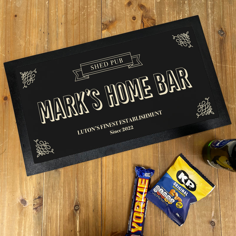 Personalised Traditional Pub Bar Mat – Classic Free House Design