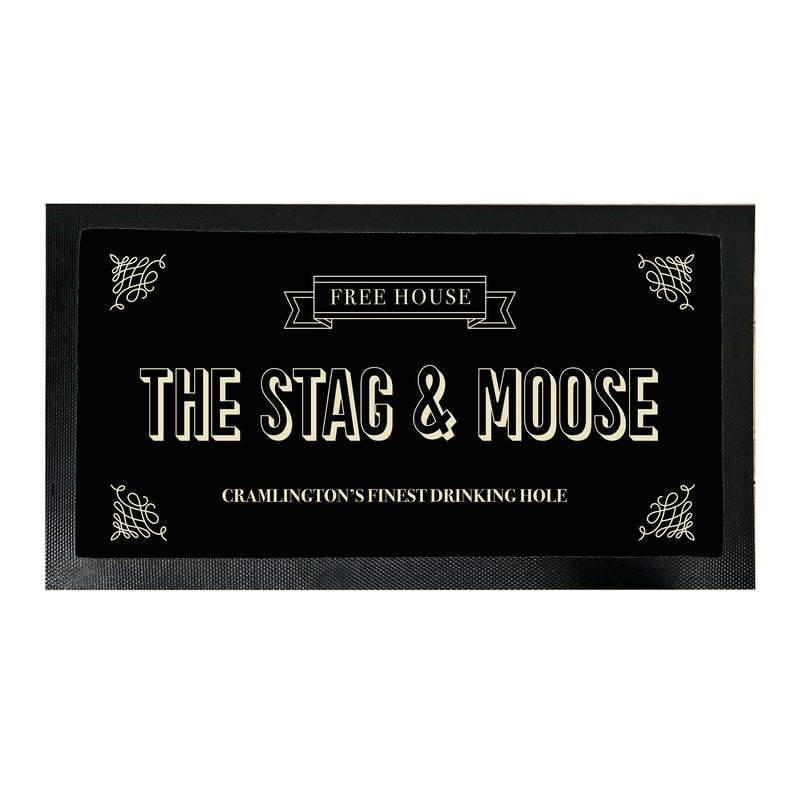 Personalised Traditional Pub Bar Mat – Classic Free House Design