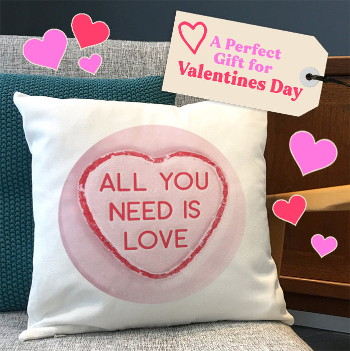 Personalised Love Heart Cushion – Custom Sweetheart Pillow Gift