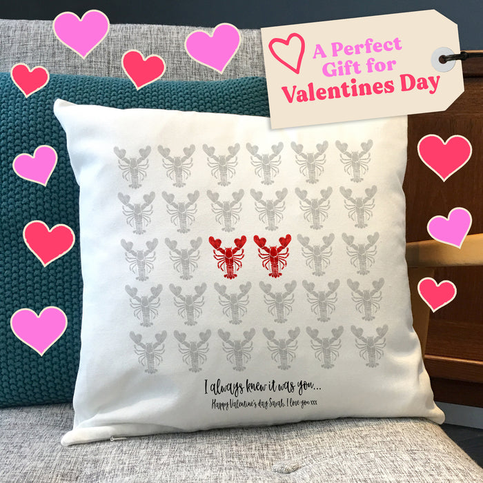 You're My Lobster Friends Inspired Personalised Cushion | Valentine's Day, 2nd Anniversary Gift