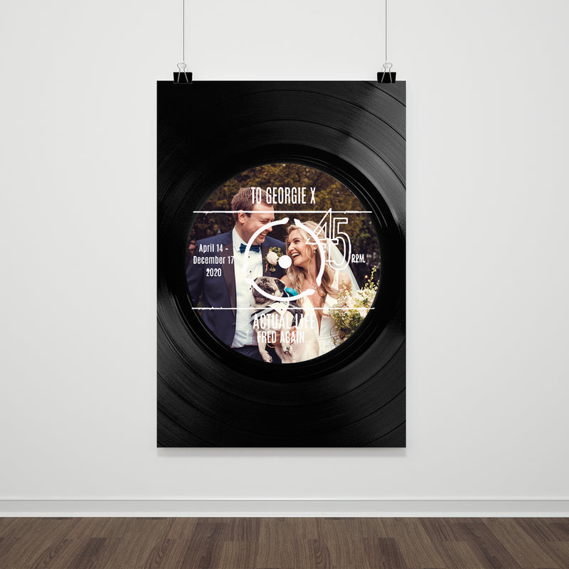 Personalised Vinyl Record Photo Print