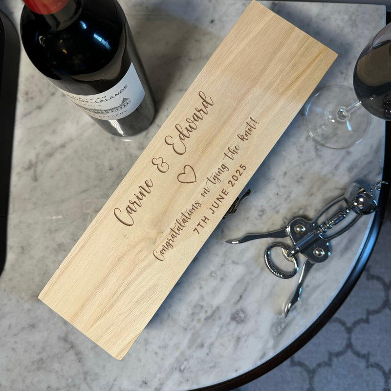 Personalised Champagne Box Wedding Gift