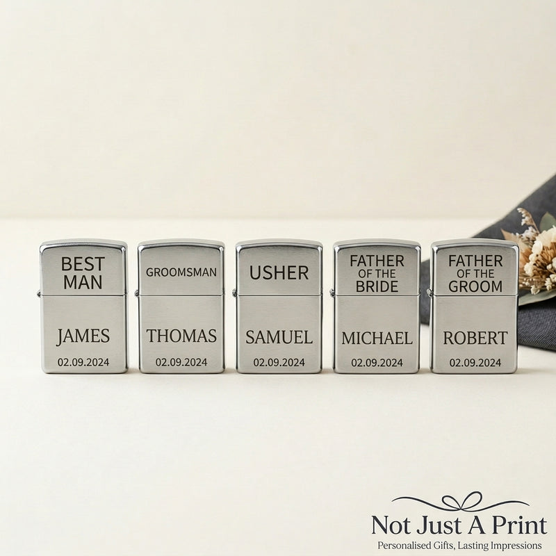 Personalised Best Man Lighter – Engraved Wedding Gift for Groomsmen
