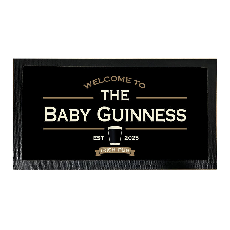 Personalised Baby Guinness Irish Pub Bar Mat