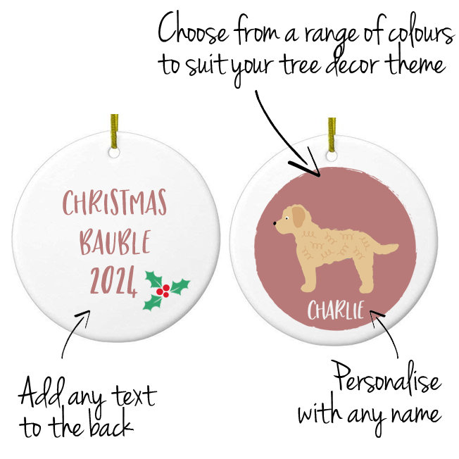Personalised Black Dachshund Christmas Bauble