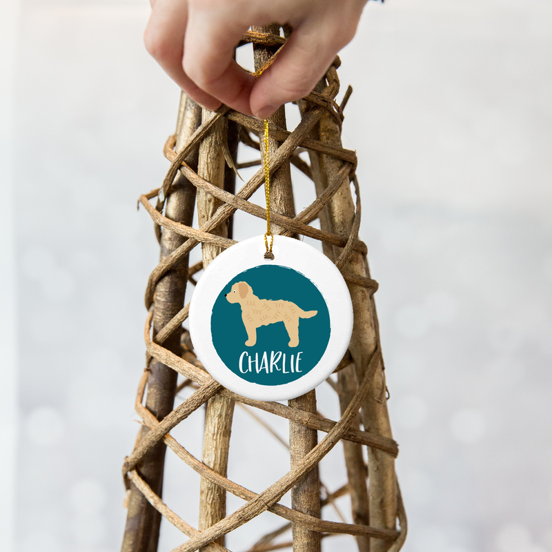 Personalised Golden Cocker Spaniel  Christmas Bauble