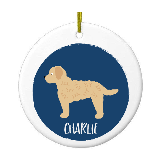 Personalised Yellow Labrador Christmas Bauble