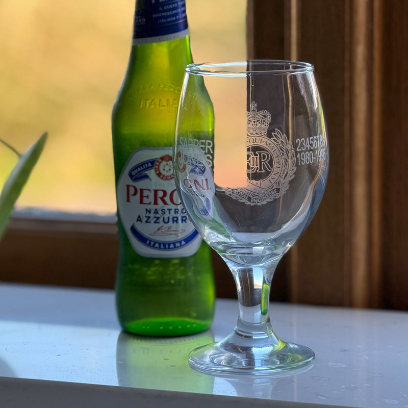 Personalised Engraved Tulip Beer Glass (400ml) – LAV Misket Craft Pint