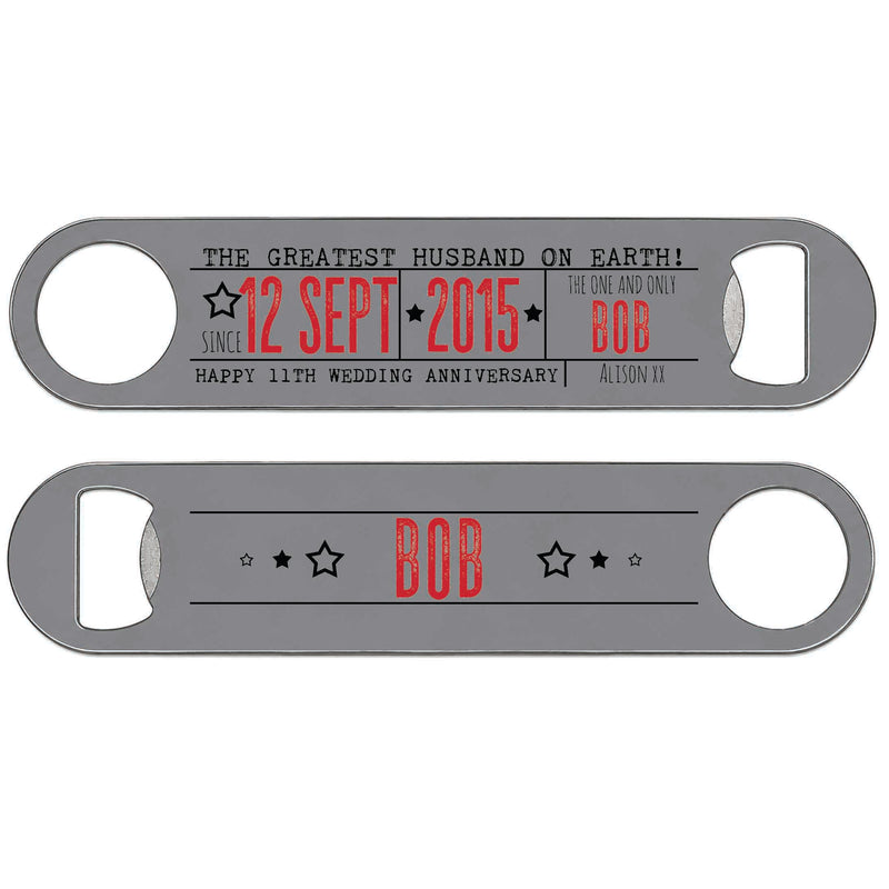 Personalised Steel Bottle Opener