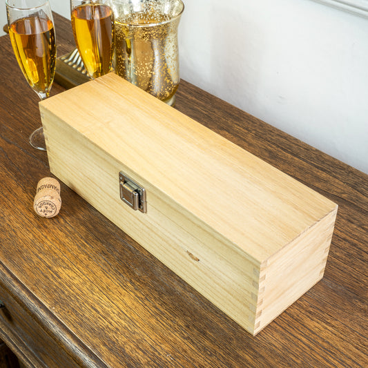 Personalised Wooden Wine Bottle Box