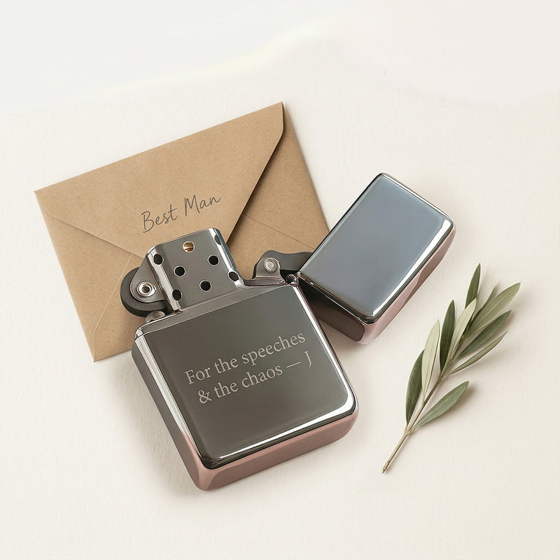 Personalised Best Man Lighter – Engraved Wedding Gift for Groomsmen