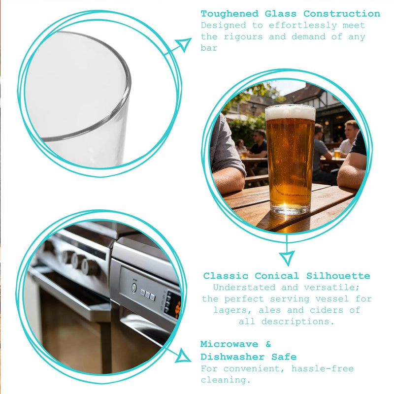 Military Engraved Conical Pint Glass – 568ml