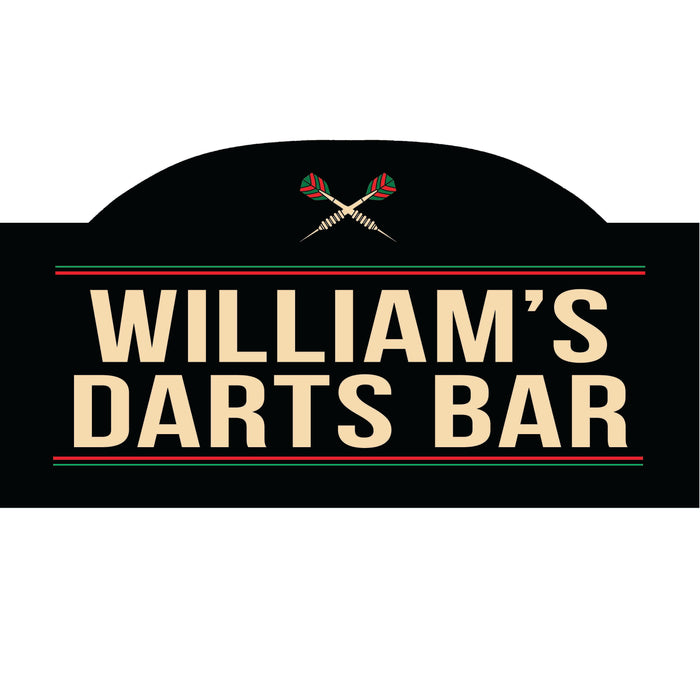 Personalised Bar Sign – Custom Name, Darts Bar Style