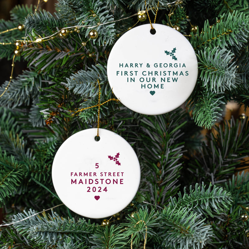 Personalised New Home Christmas Bauble