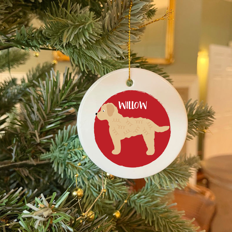 Personalised Golden Cockapoo  Christmas Bauble