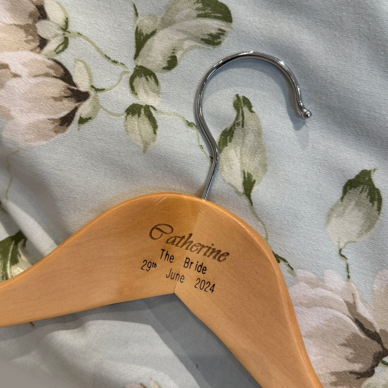 Personalised Wooden Hangers for wedding Bride Bridesmaid Wedding day