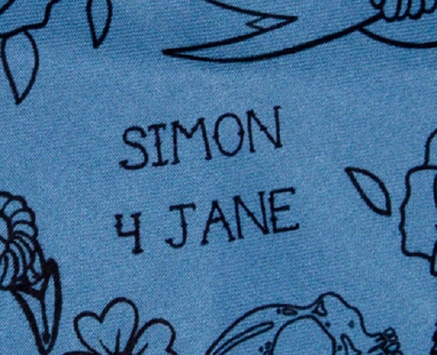 Tattoo Inspired Personalised Pocket Square